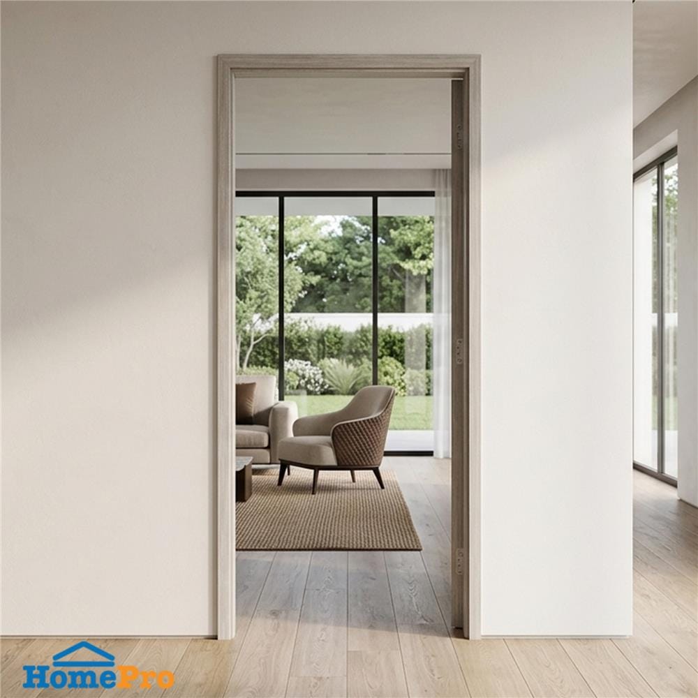 วงกบประตูพร้อมซับวงกบ WPC AZLE 80x200 ซม. สี ASH