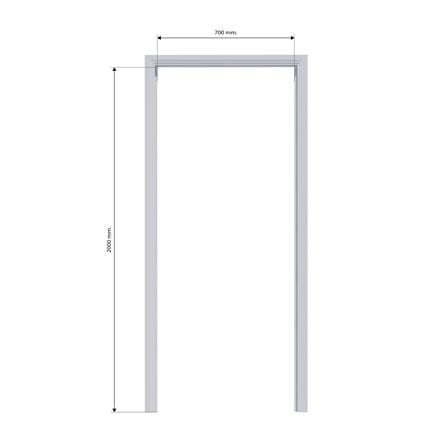 วงกบประตู PVC AZLE 70x200 ซม. สีขาว_2