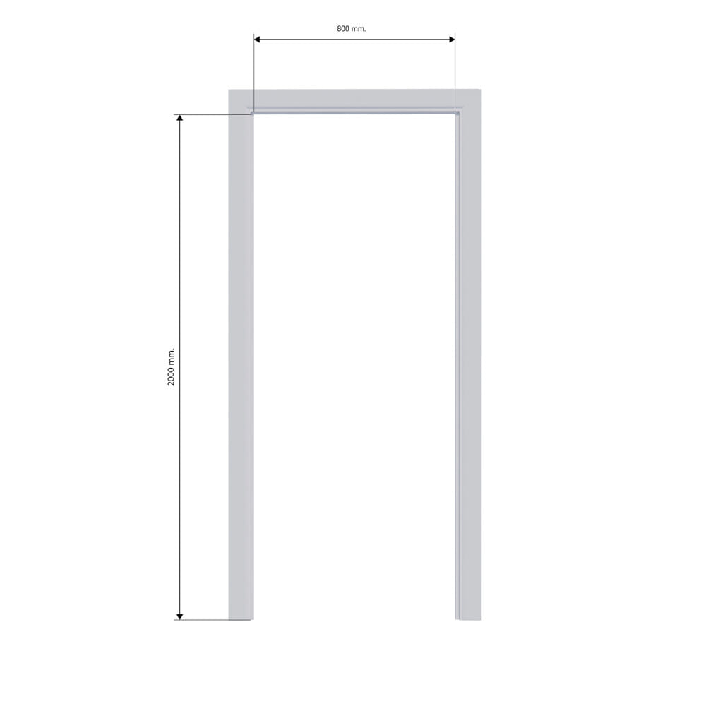 วงกบประตูพร้อมซับวงกบยาง UPVC AZLE 80x200 ซม. สีขาว