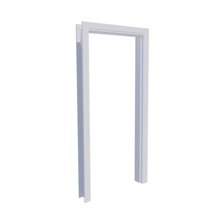 วงกบประตูพร้อมซับวงกบยาง UPVC AZLE 80x200 ซม. สีขาว_1