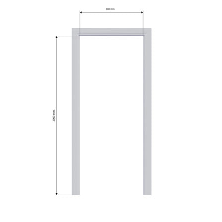 วงกบประตูพร้อมซับวงกบยาง UPVC AZLE 80x200 ซม. สีขาว_6