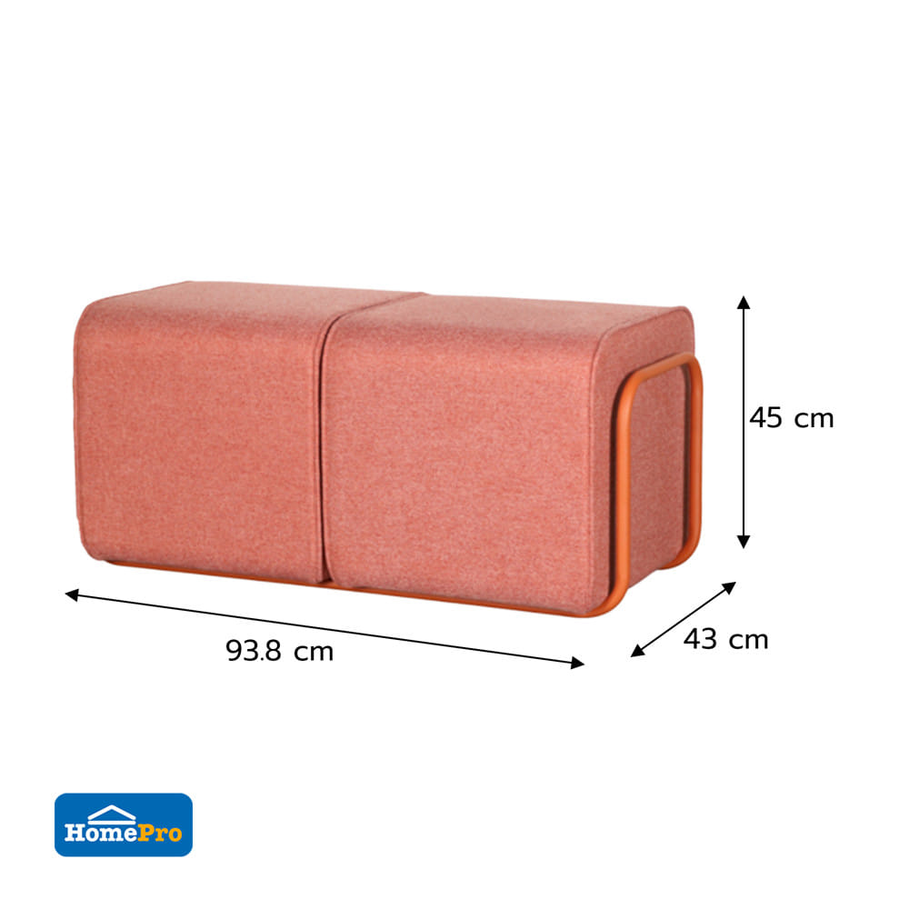 สตูล 2 ที่ันั่ง + โต๊ะ FURDINI CUBE สีส้ม