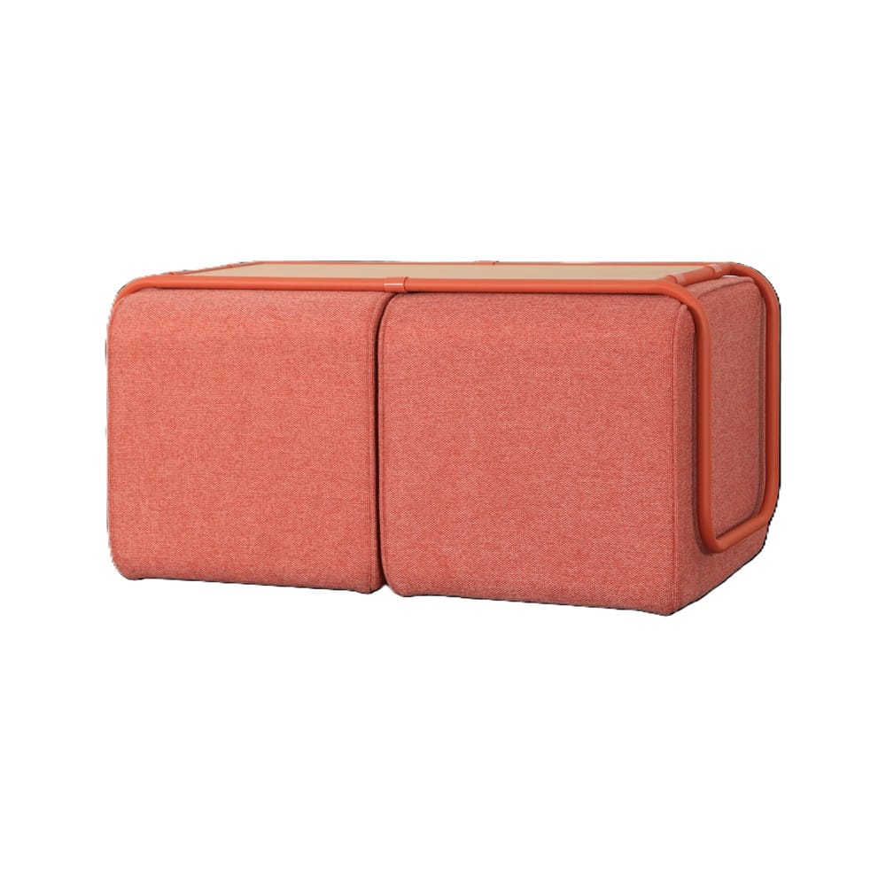 สตูล 2 ที่นั่ง + โต๊ะ FURDINI CUBE สีส้ม