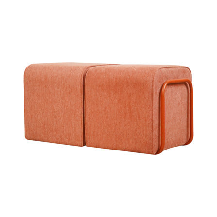 สตูล 2 ที่นั่ง + โต๊ะ FURDINI CUBE สีส้ม_0