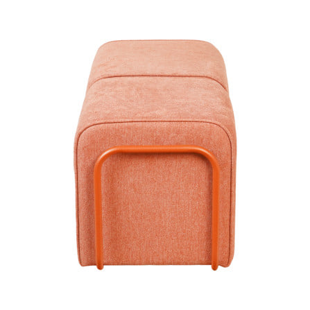 สตูล 2 ที่นั่ง + โต๊ะ FURDINI CUBE สีส้ม_1