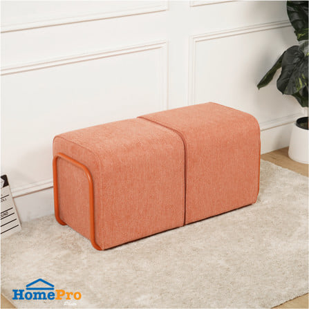 สตูล 2 ที่นั่ง + โต๊ะ FURDINI CUBE สีส้ม_3