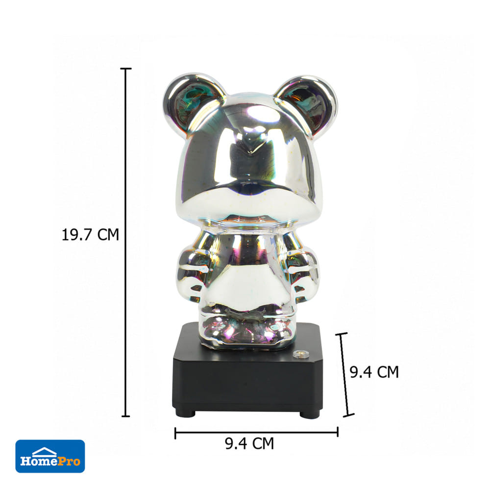 ไฟตั้งโต๊ะ GALAXY BEAR HOMEPRO KM-9435DZX-D สีเงิน