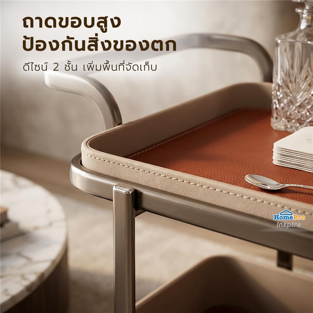 โต๊ะข้าง BENETTA CAVENTA 58x35 ซม. สีน้ำตาล