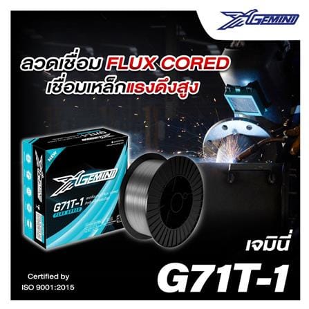ลวดเชื่อมเหล็ก GEMINI G71T-1 1.2 มม. 15 กก._1
