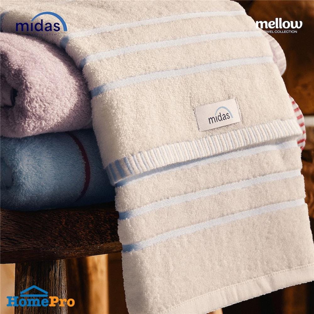 ผ้าขนหนู MIDAS MELLOW 30x60 นิ้ว สี SNOW