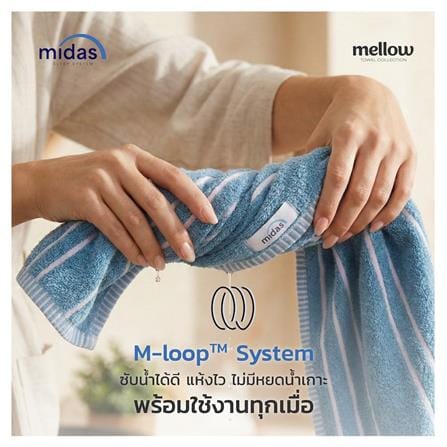 ผ้าขนหนู MIDAS MELLOW 15x30 นิ้ว สี TEAL_5