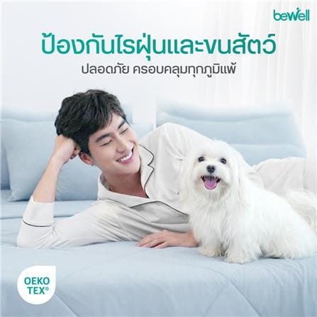 ชุดผ้าปูที่นอน 6 ฟุต (ชุด 5 ชิ้น) BEWELL COOLING สี GREY_7