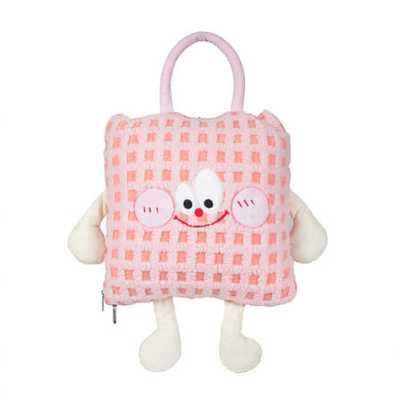 หมอนอิงผ้าห่ม SNAZZ TATO 15x15 นิ้ว สีชมพู_0