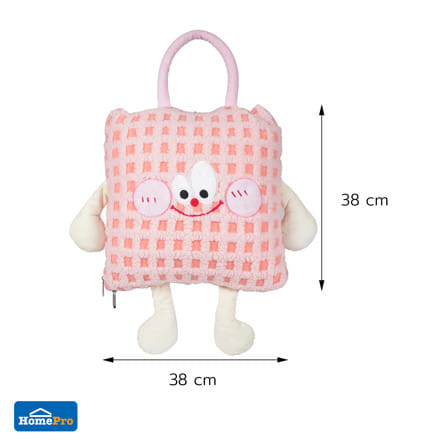 หมอนอิงผ้าห่ม SNAZZ TATO 15x15 นิ้ว สีชมพู_3