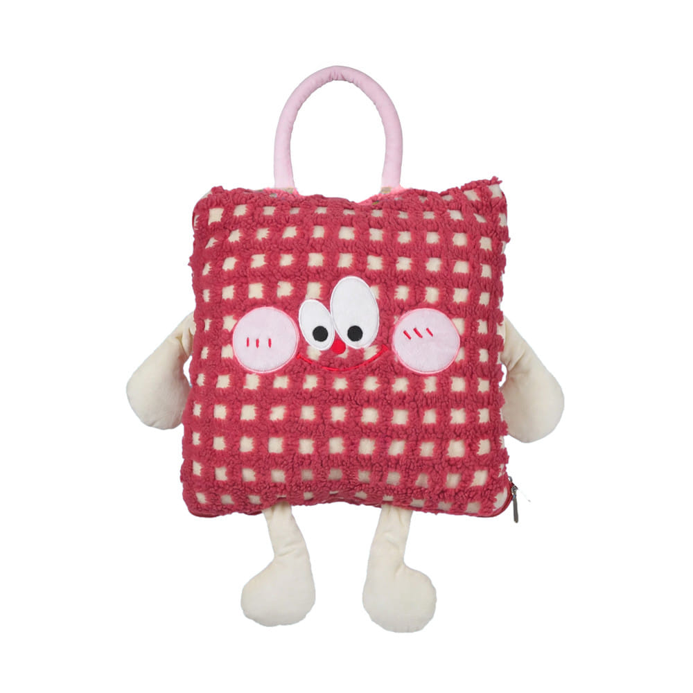 หมอนอิงผ้าห่ม SNAZZ TATO 15x15 นิ้ว สีแดง