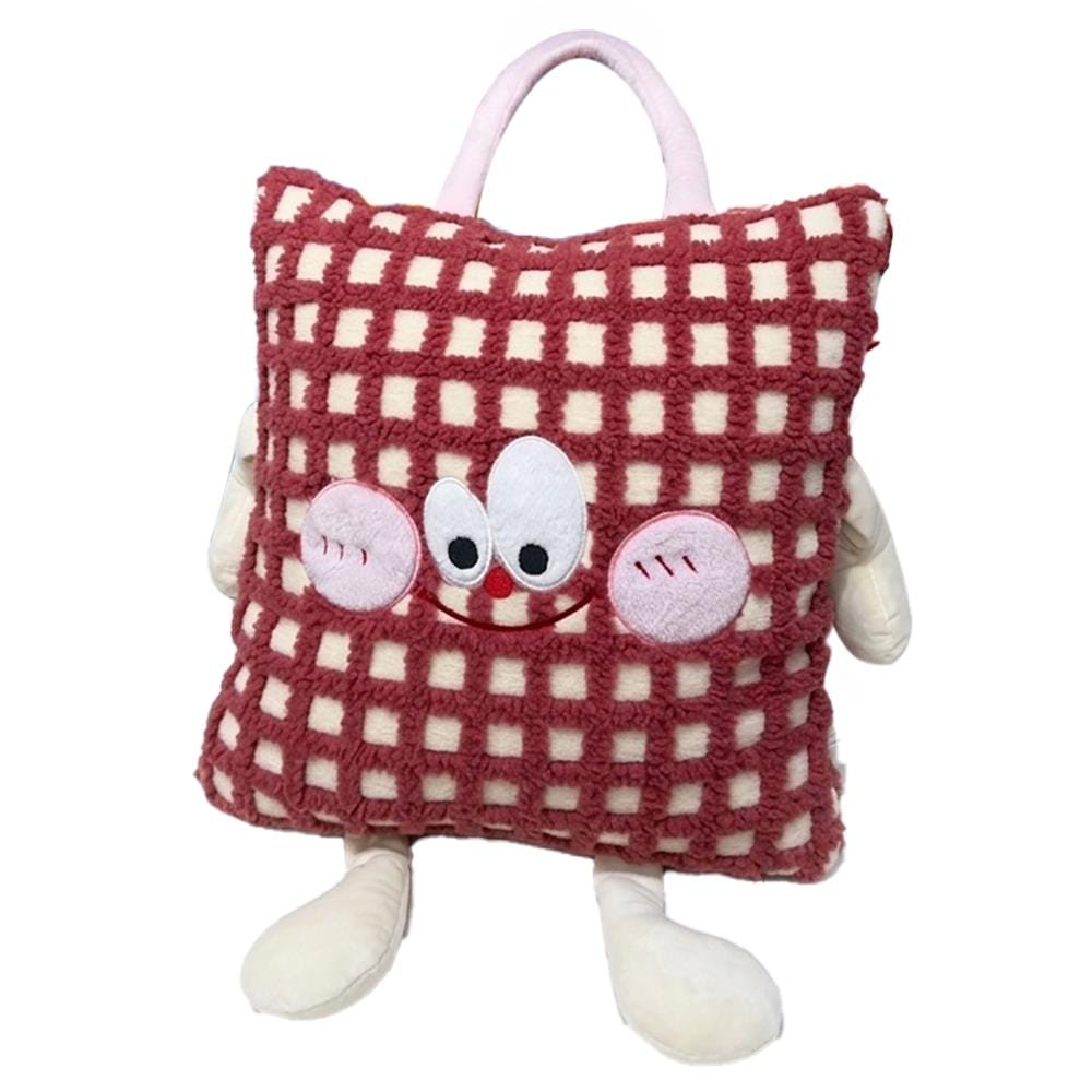 หมอนอิงผ้าห่ม SNAZZ TATO 15x15 นิ้ว สีแดง