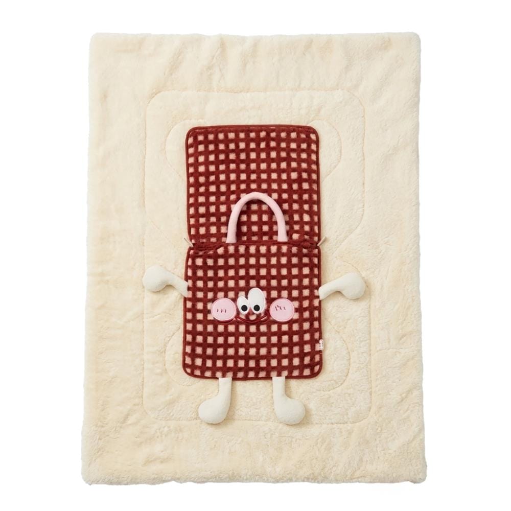 หมอนอิงผ้าห่ม SNAZZ TATO 15x15 นิ้ว สีแดง