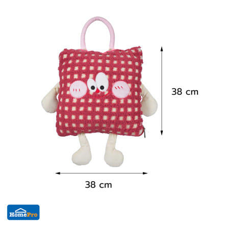 หมอนอิงผ้าห่ม SNAZZ TATO 15x15 นิ้ว สีแดง_6