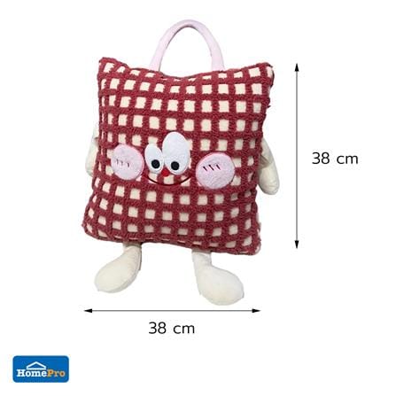 หมอนอิงผ้าห่ม SNAZZ TATO 15x15 นิ้ว สีแดง_2