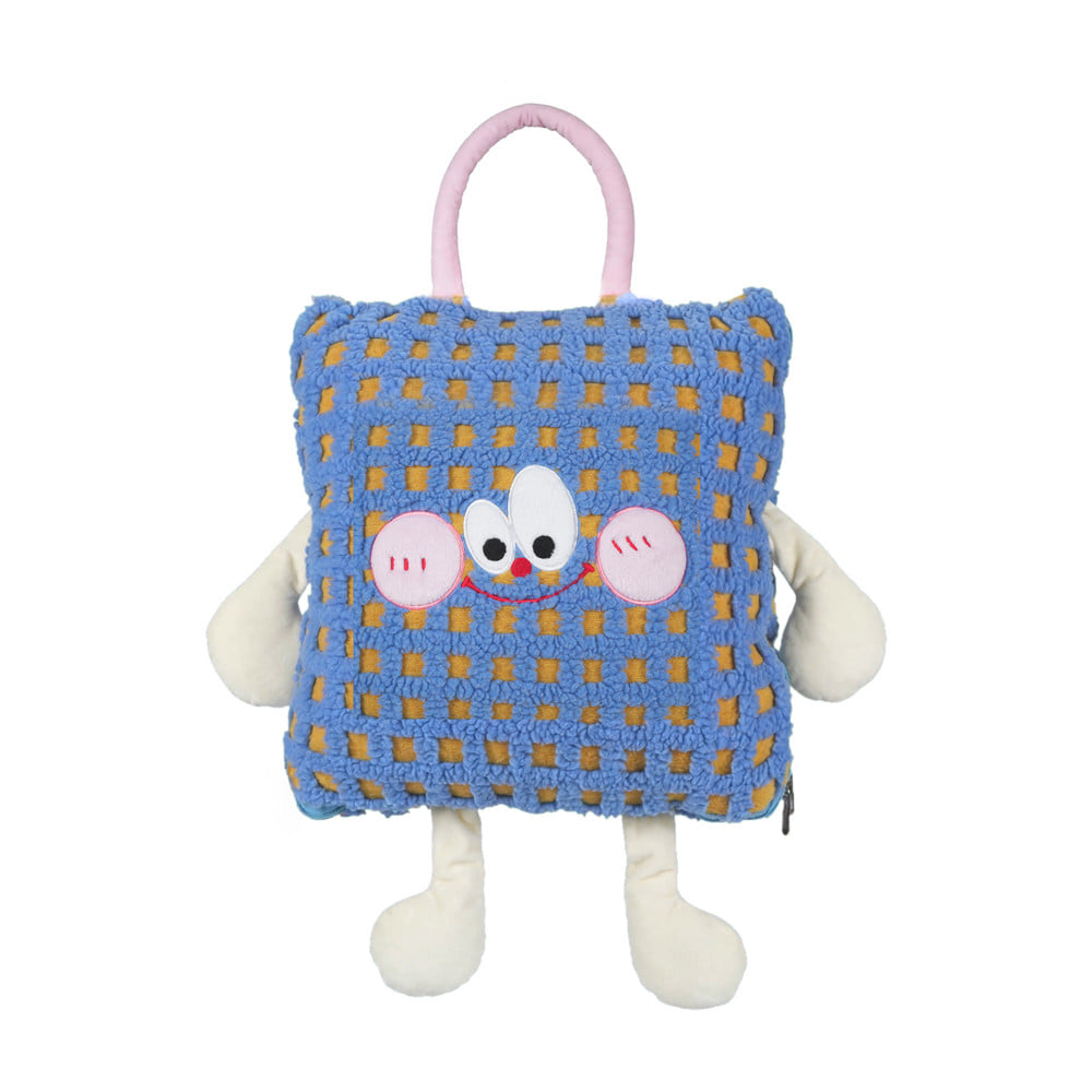 หมอนอิงผ้าห่ม SNAZZ TATO 15x15 นิ้ว สีฟ้า