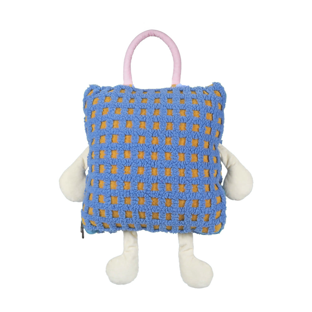 หมอนอิงผ้าห่ม SNAZZ TATO 15x15 นิ้ว สีฟ้า
