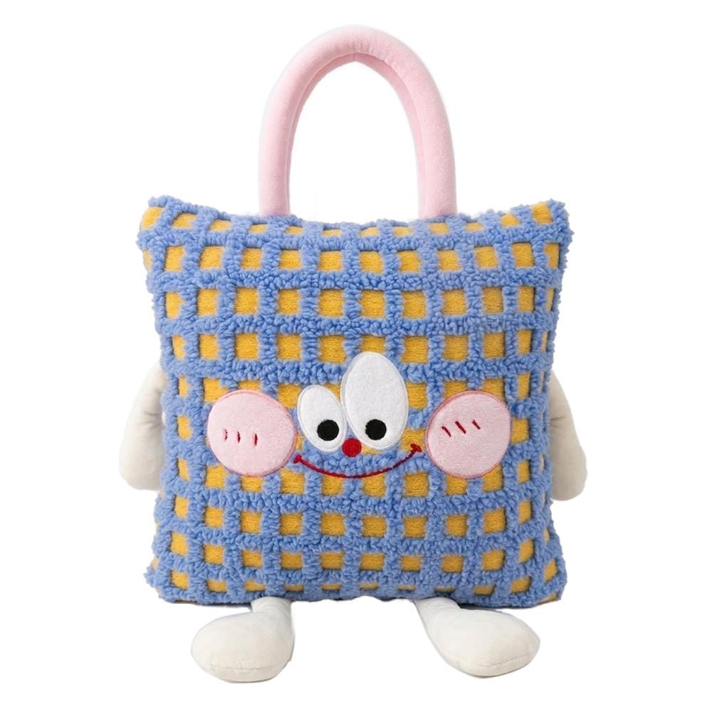 หมอนอิงผ้าห่ม SNAZZ TATO 15x15 นิ้ว สีฟ้า