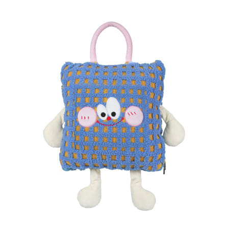 หมอนอิงผ้าห่ม SNAZZ TATO 15x15 นิ้ว สีฟ้า