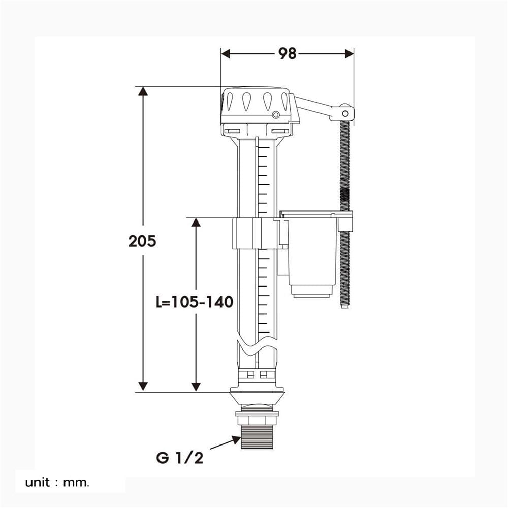 วาล์วน้ำเข้า NASCO N-9823-SP