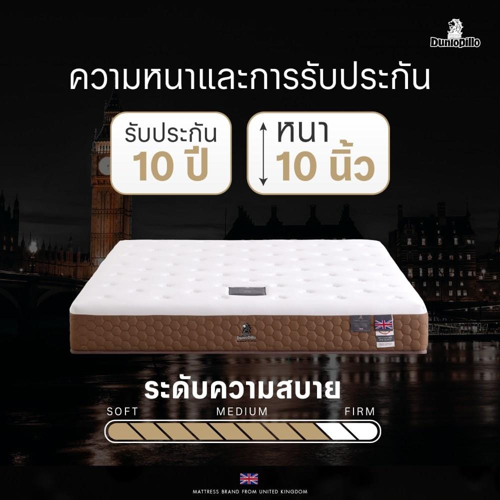 ที่นอนไฮบริด 5 ฟุต DUNLOPILLO รุ่น KENDAL
