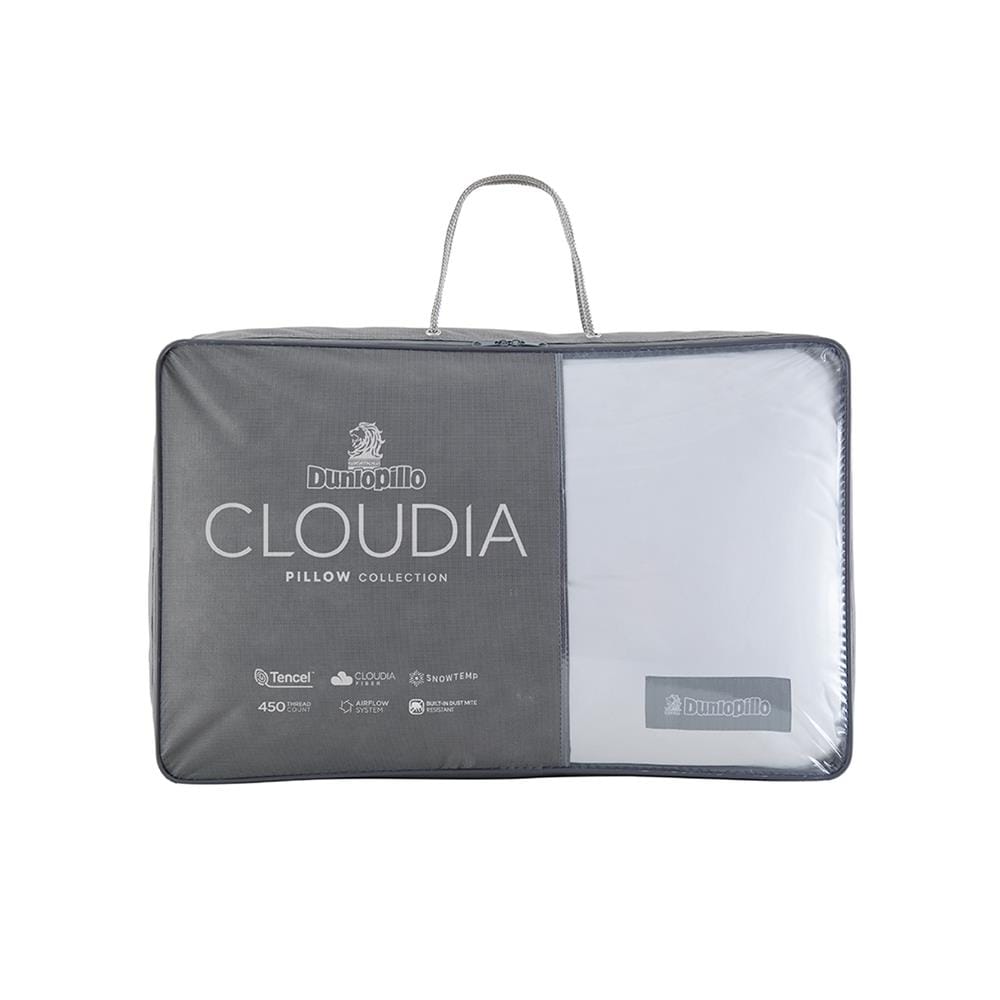 หมอนหนุน ไมโครไฟเบอร์ DUNLOPILLO CLOUDIA MEDIUM 20x30 นิ้ว สีขาว