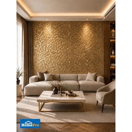 โมเสค มีกาวในตัว 30x30 ซม. TARA เซียนา โกลด์_3