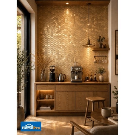 โมเสค มีกาวในตัว 30x30 ซม. TARA เซียนา โกลด์_5