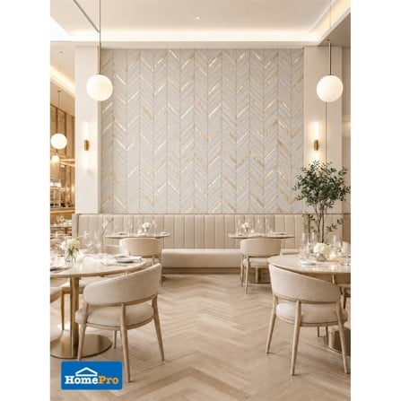 โมเสค มีกาวในตัว 31x32.5 ซม. TARA ไอวอรี่ เชฟรอน_2