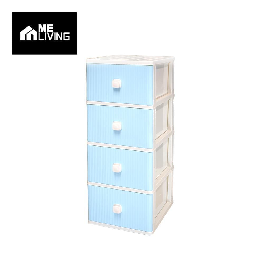 ตู้ลิ้นชัก 4 ชั้น ME LIVING MILLY 40x46x104 ซม. สีฟ้าพาสเทล