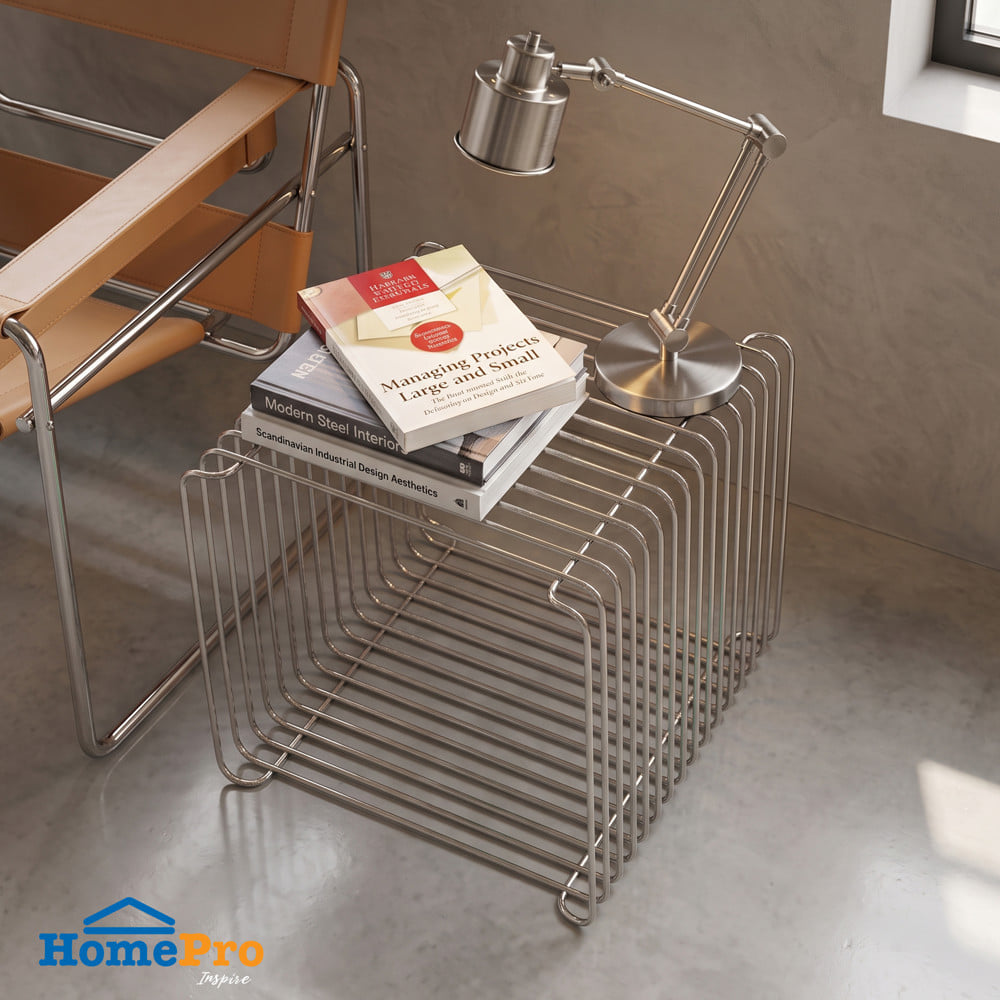 โต๊ะข้างสเตนเลส HOMEPRO CUBIX 30x30 ซม.