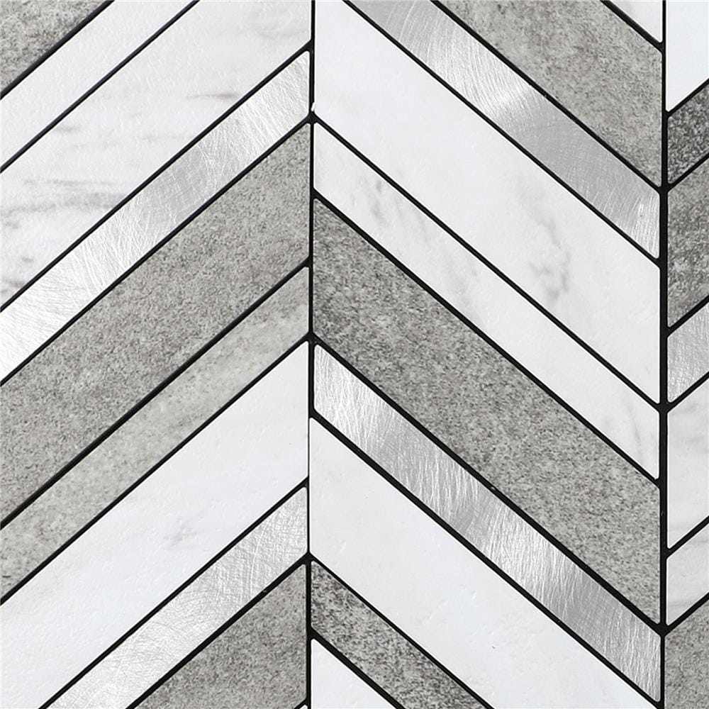 โมเสค มีกาวในตัว 31x32.5 ซม. TARA มิสตี้ เชฟรอน