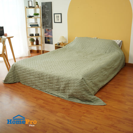 ผ้าคลุมเตียง 6 ฟุต HOME LIVING STYLE SERENE สีเขียว_3