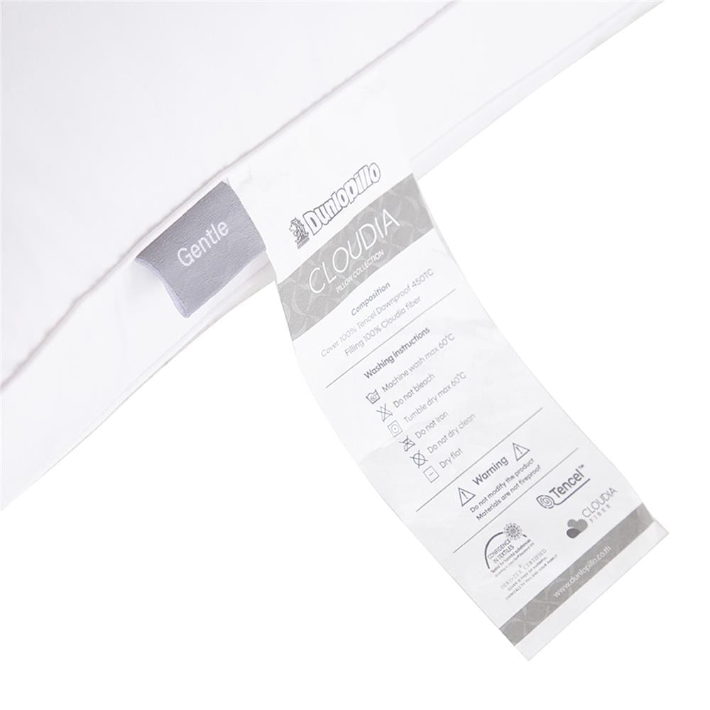 หมอนหนุน ไมโครไฟเบอร์ DUNLOPILLO CLOUDIA SOFT 20x30 นิ้ว สีขาว