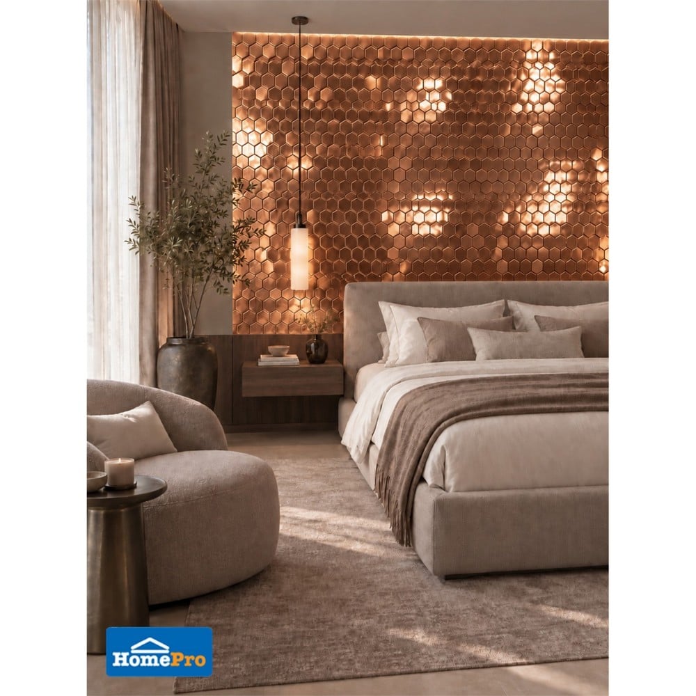 โมเสค มีกาวในตัว 28.5x30 ซม. TARA คอปเปอร์ บรอนซ์