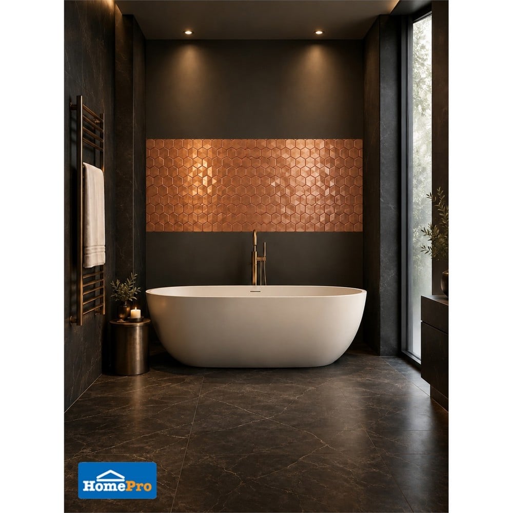 โมเสค มีกาวในตัว 28.5x30 ซม. TARA คอปเปอร์ บรอนซ์