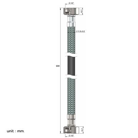 สายน้ำดีสเตนเลสน้ำอุ่น-น้ำเย็น NASCO FP-8224-SP 24 นิ้ว_3