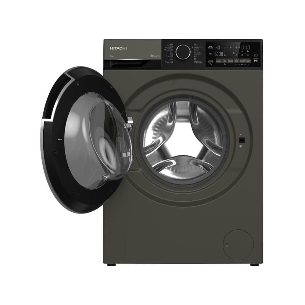 เครื่องซักผ้าฝาหน้า HITACHI BD-120XKVEADM 12 กก. 1400RPM อินเวอร์เตอร์ สีเทา