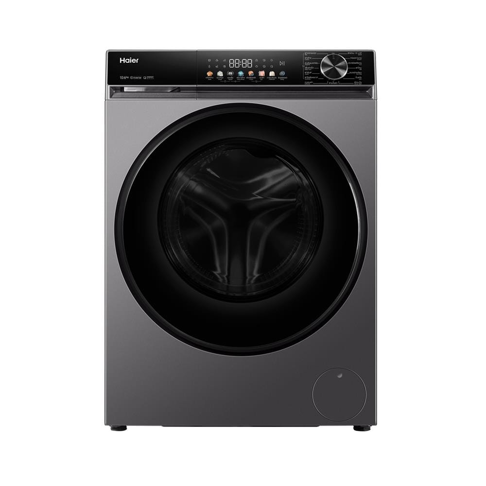 เครื่องซักอบผ้าฝาหน้า HAIER HWD100-BP12357S8 X5 10/6 กก. 1200 RPM อินเวอร์เตอร์ สีเทาเข้มเมทาลิค