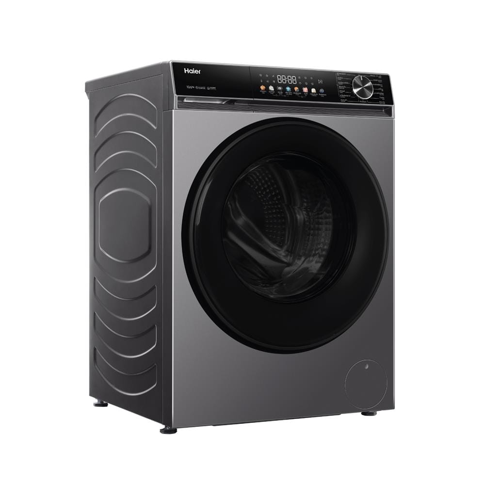 เครื่องซักอบผ้าฝาหน้า HAIER HWD100-BP12357S8 X5 10/6 กก. 1200 RPM อินเวอร์เตอร์ สีเทาเข้มเมทาลิค
