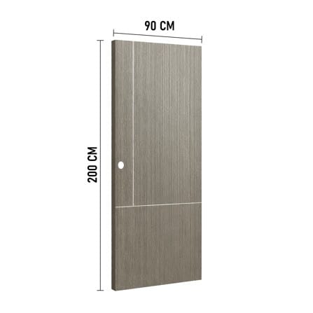 ประตูภายใน UPVC เจาะลูกบิด AZLE LT-11 90x200 ซม. สี STONE GREY_7