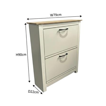 ตู้วางรองเท้า TOMATO HOME LIMESTONE 79 ซม. สีไข่มุก_5