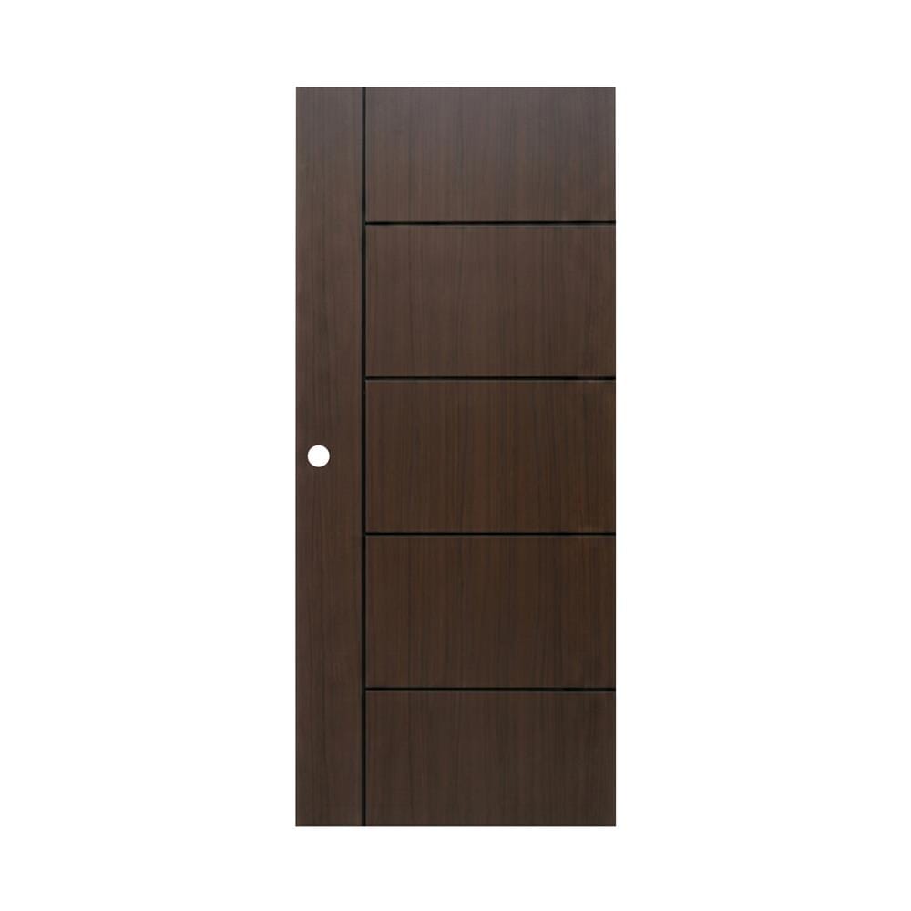 ประตูภายใน UPVC เจาะลูกบิด AZLE LT-06 90x200 ซม. สี BROWNIE OAK