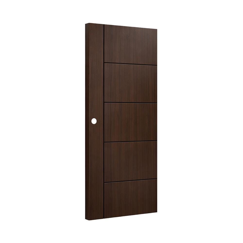 ประตูภายใน UPVC เจาะลูกบิด AZLE LT-06 90x200 ซม. สี BROWNIE OAK