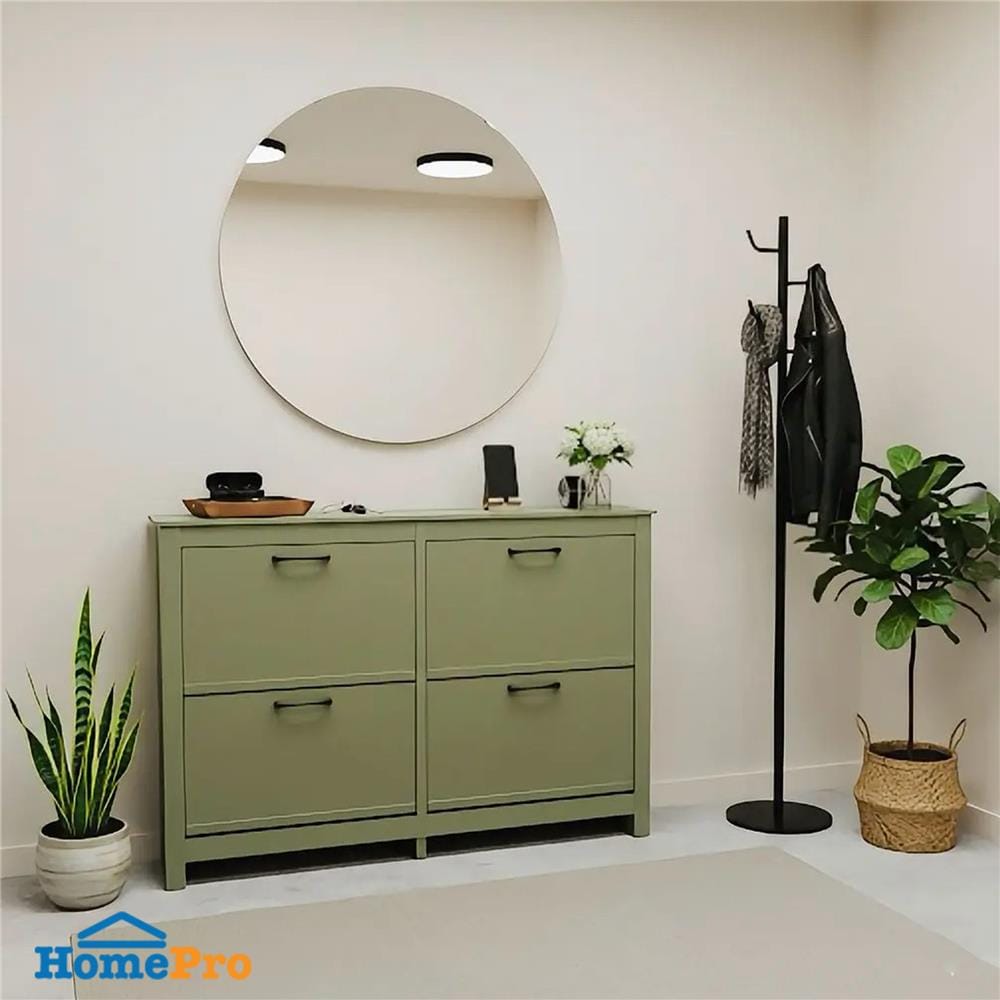 ตู้วางรองเท้า TOMATO HOME LIMESTONE 143 ซม. สีเขียว