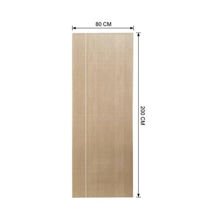 ประตูภายใน UPVC ไม่เจาะลูกบิด AZLE WB1 80x200 ซม. สีน้ำตาลอ่อน_2